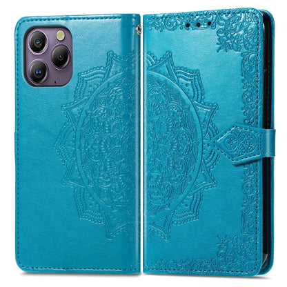 For Blackview A96 Mandala Flower Embossed Leather Phone Case(Blue) - More Brand by PMC Jewellery | Online Shopping South Africa | PMC Jewellery