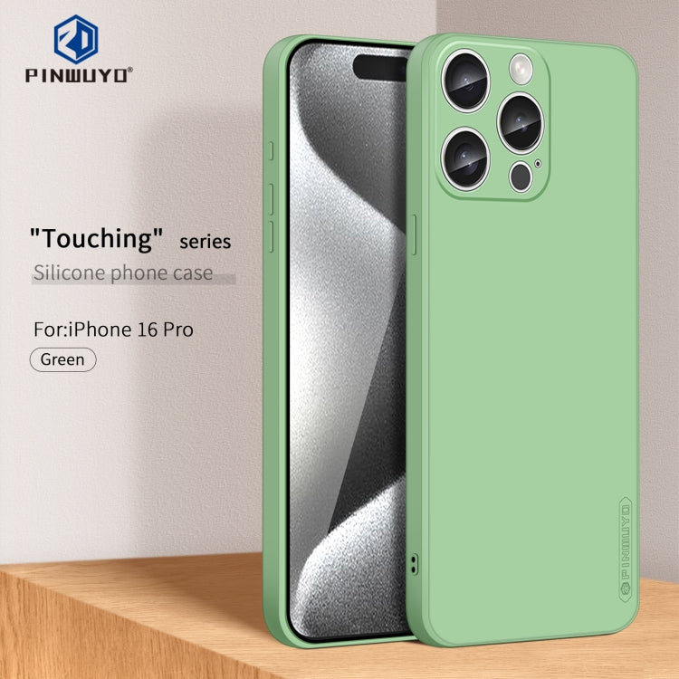 For iPhone 16 Pro PINWUYO Sense Series Liquid Silicone TPU Phone Case(Green) - free shipping - PMC TechLife - Order now!