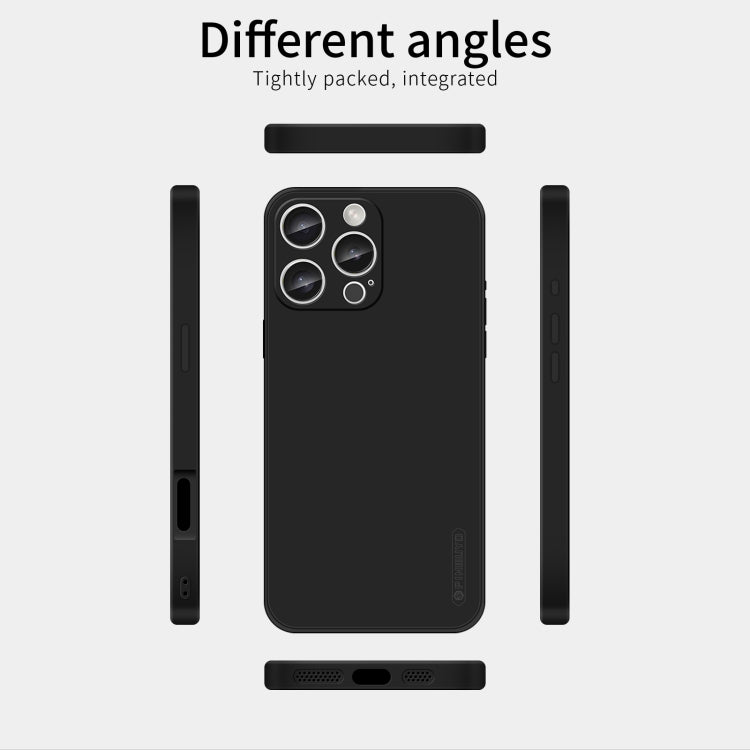 For iPhone 16 Pro Max PINWUYO Sense Series Liquid Silicone TPU Phone Case(Black) - iPhone 16 Pro Max Cases by PINWUYO | Online Shopping South Africa | PMC TechLife | Buy Now Pay Later Mobicred