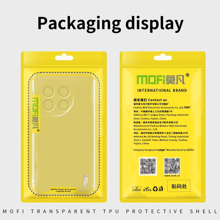 For OnePlus Ace 3 MOFI Ming Series Transparent Ultra-thin TPU Phone Case(Transparent) - OnePlus Cases by MOFI | Online Shopping South Africa | PMC TechLife | Buy Now Pay Later Mobicred