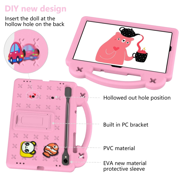 For Samsung Galaxy Tab S9 FE / X510N Handle Kickstand Children EVA Shockproof Tablet Case(Pink) - Galaxy Tab S9 FE by PMC TechLife | Online Shopping South Africa | PMC TechLife