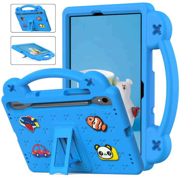 For Samsung Galaxy Tab S9 FE / X510N Handle Kickstand Children EVA Shockproof Tablet Case(Sky Blue) - Galaxy Tab S9 FE by PMC TechLife | Online Shopping South Africa | PMC TechLife
