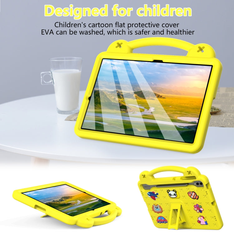 For Samsung Galaxy Tab S9 FE+ 12.4 X610N Handle Kickstand Children EVA Shockproof Tablet Case(Yellow) - Galaxy Tab S9 FE+ by PMC Jewellery | Online Shopping South Africa | PMC Jewellery