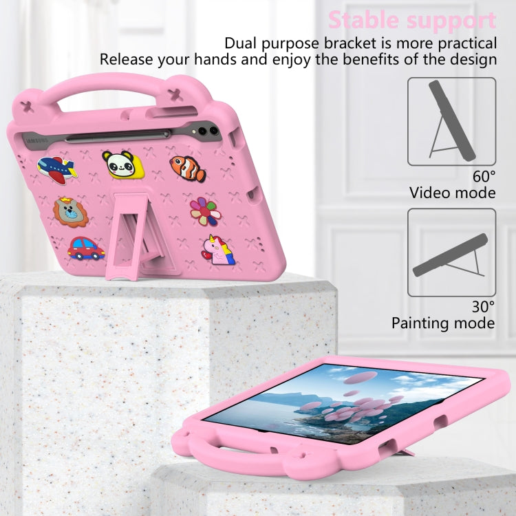 For Samsung Galaxy Tab S9+ 12.4 X810 Handle Kickstand Children EVA Shockproof Tablet Case(Pink) - Galaxy Tab S9+ Cases by PMC Jewellery | Online Shopping South Africa | PMC Jewellery | Buy Now Pay Later Mobicred