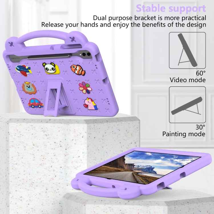 For Samsung Galaxy Tab S9+ 12.4 X810 Handle Kickstand Children EVA Shockproof Tablet Case(Light Purple) - Galaxy Tab S9+ Cases by PMC Jewellery | Online Shopping South Africa | PMC Jewellery | Buy Now Pay Later Mobicred