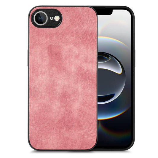 For iPhone 16e Vintage Leather PC Back Cover Phone Case(Pink) - iPhone 16e Cases by PMC Jewellery | Online Shopping South Africa | PMC Jewellery | Buy Now Pay Later Mobicred