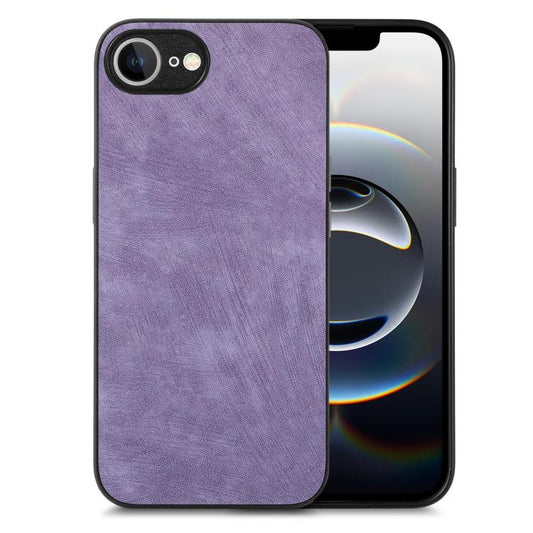 For iPhone 16e Vintage Leather PC Back Cover Phone Case(Purple) - iPhone 16e Cases by PMC Jewellery | Online Shopping South Africa | PMC Jewellery | Buy Now Pay Later Mobicred