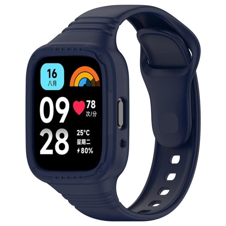 For Redmi Watch 3 Active Integrated Fully Enclosed Silicone Watch Band(Ink Blue) - Watch Bands by PMC TechLife | Online Shopping South Africa | PMC TechLife | Buy Now Pay Later Mobicred