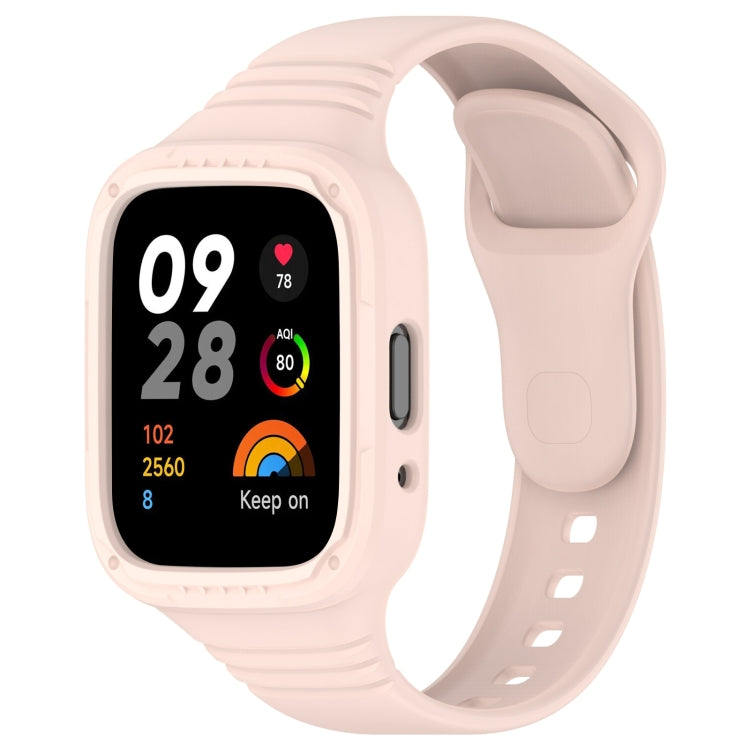 For Redmi Watch 3 Lite Integrated Fully Enclosed Silicone Watch Band(Pink) - Watch Bands by PMC TechLife | Online Shopping South Africa | PMC TechLife | Buy Now Pay Later Mobicred