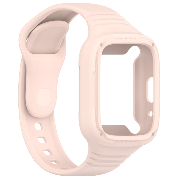 For Redmi Watch 3 Lite Integrated Fully Enclosed Silicone Watch Band(Pink) - Watch Bands by PMC TechLife | Online Shopping South Africa | PMC TechLife | Buy Now Pay Later Mobicred