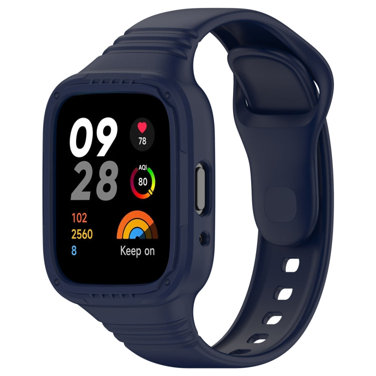 For Redmi Watch 3 Lite Integrated Fully Enclosed Silicone Watch Band(Ink Blue) - Watch Bands by PMC TechLife | Online Shopping South Africa | PMC TechLife | Buy Now Pay Later Mobicred