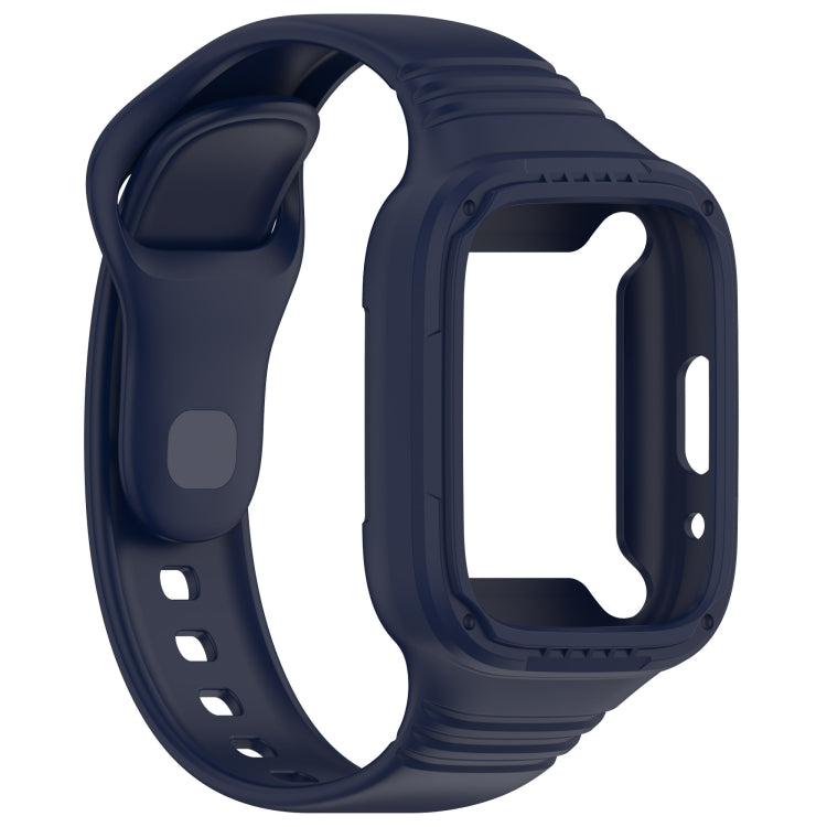 For Redmi Watch 3 Lite Integrated Fully Enclosed Silicone Watch Band(Ink Blue) - Watch Bands by PMC TechLife | Online Shopping South Africa | PMC TechLife | Buy Now Pay Later Mobicred