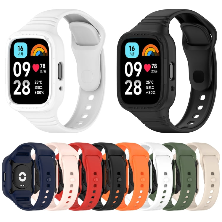 For Redmi Watch 3 Lite Integrated Fully Enclosed Silicone Watch Band(Ink Blue) - Watch Bands by PMC TechLife | Online Shopping South Africa | PMC TechLife | Buy Now Pay Later Mobicred