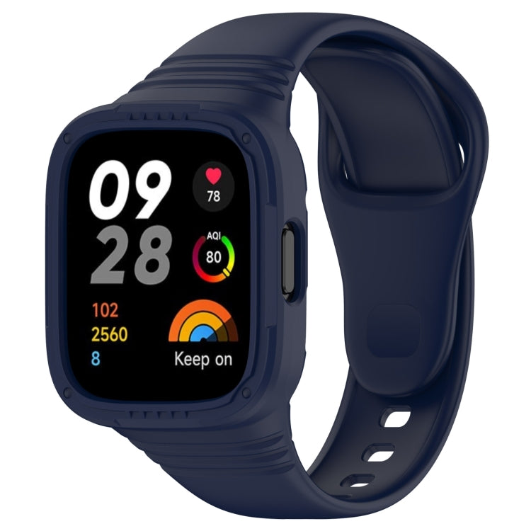 For Redmi Watch 3 Integrated Fully Enclosed Silicone Watch Band(Ink Blue) - Watch Bands by PMC TechLife | Online Shopping South Africa | PMC TechLife | Buy Now Pay Later Mobicred