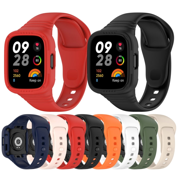 For Redmi Watch 3 Integrated Fully Enclosed Silicone Watch Band(Ink Blue) - Watch Bands by PMC TechLife | Online Shopping South Africa | PMC TechLife | Buy Now Pay Later Mobicred