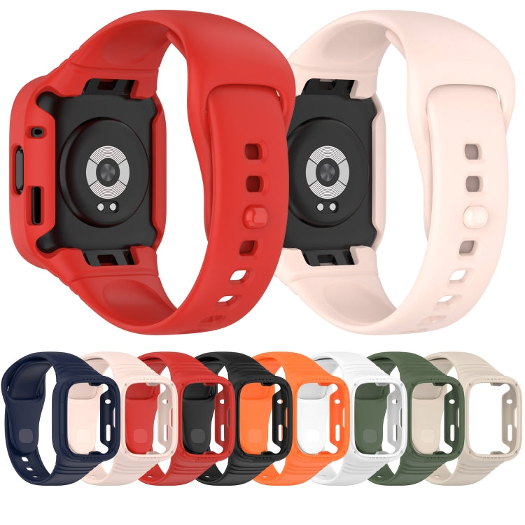 For Redmi Watch 3 Integrated Fully Enclosed Silicone Watch Band(Orange) - Watch Bands by PMC TechLife | Online Shopping South Africa | PMC TechLife | Buy Now Pay Later Mobicred