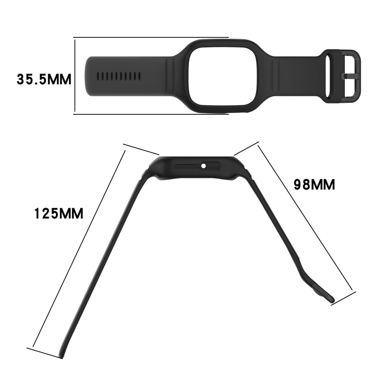 For Honor Watch 4 Integrated Fully Enclosed Silicone Watch Band(Red) - Watch Bands by PMC TechLife | Online Shopping South Africa | PMC TechLife