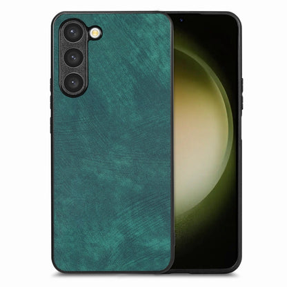 For Samsung Galaxy S25+ 5G Vintage Leather PC Back Cover Phone Case(Green) - Galaxy S25+ 5G Cases by PMC Jewellery | Online Shopping South Africa | PMC Jewellery | Buy Now Pay Later Mobicred