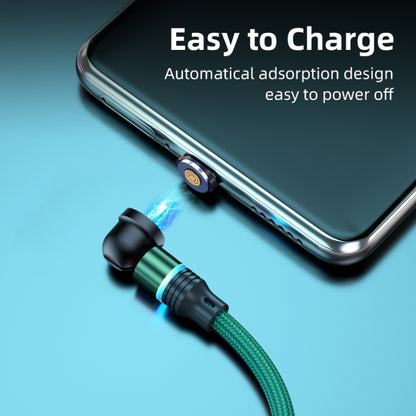 ENKAY 3 in 1 3A USB to Type-C / 8 Pin / Micro USB Magnetic 540 Degrees Rotating Fast Charging Cable, Length:2m(Green) - Charging Cable & Head by ENKAY | Online Shopping South Africa | PMC Jewellery | Buy Now Pay Later Mobicred