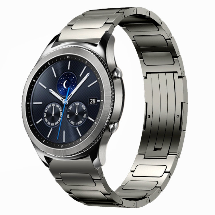 For Samsung Gear S3 Classic 22mm I-Shaped Titanium Alloy Watch Band(Grey) - Watch Bands by PMC TechLife | Online Shopping South Africa | PMC TechLife