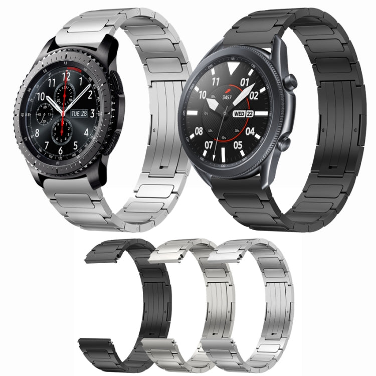 For Samsung Gear S3 Frontier 22mm I-Shaped Titanium Alloy Watch Band(Sliver) - Watch Bands by PMC TechLife | Online Shopping South Africa | PMC TechLife