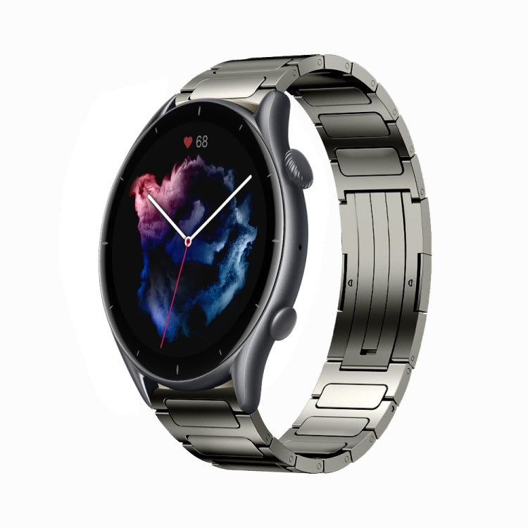 For Amazfit GTR 3 Pro 22mm I-Shaped Titanium Alloy Watch Band(Grey) - free shipping - PMC TechLife - Order now!