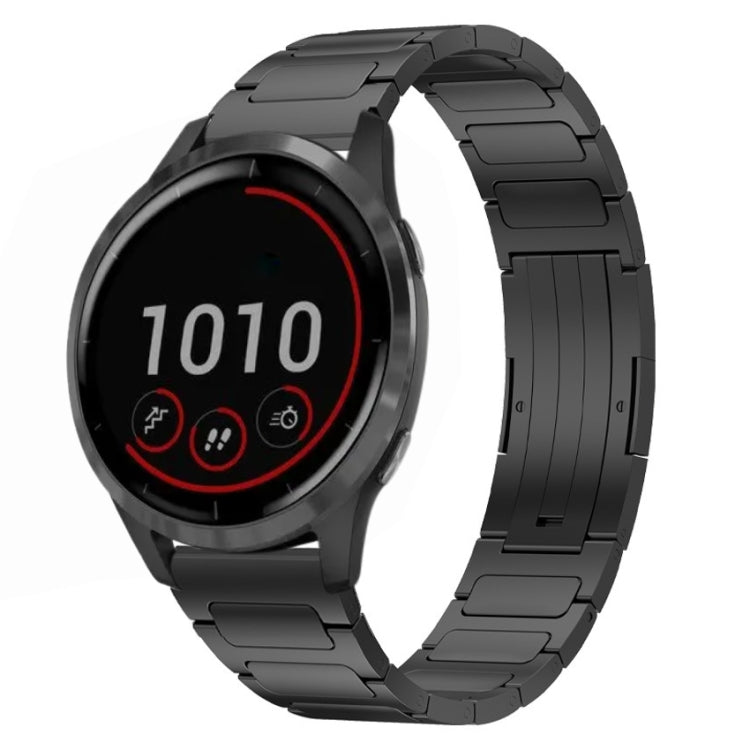 For Garmin Vivoactive 4 22mm I-Shaped Titanium Alloy Watch Band(Black) - free shipping - PMC TechLife - Order now!
