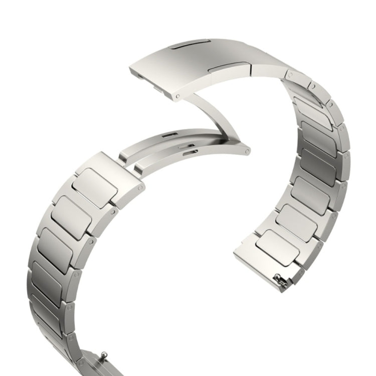 For Garmin Venu 2 22mm I-Shaped Titanium Alloy Watch Band(Black) - Watch Bands by PMC TechLife | Online Shopping South Africa | PMC TechLife
