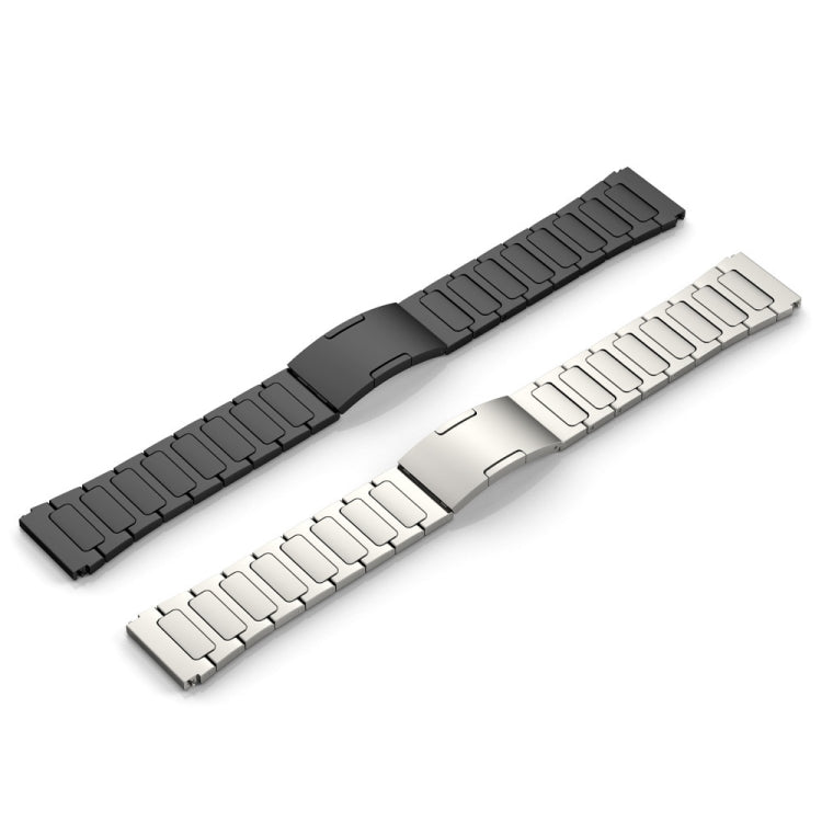 For Garmin Vivoactive 4 22mm I-Shaped Titanium Alloy Watch Band(Grey) - Watch Bands by PMC TechLife | Online Shopping South Africa | PMC TechLife
