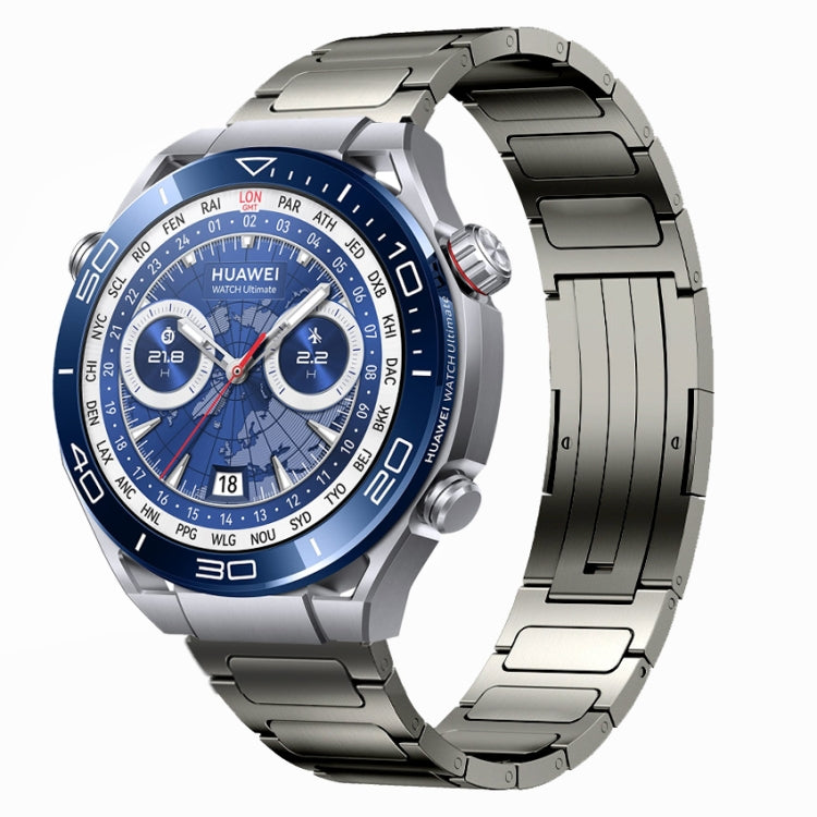 For Huawei Watch Ultimate 22mm I-Shaped Titanium Alloy Watch Band(Grey) - Watch Bands by PMC TechLife | Online Shopping South Africa | PMC TechLife