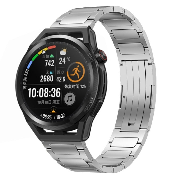 For Huawei Watch GT Runner 22mm I-Shaped Titanium Alloy Watch Band(Sliver) - Watch Bands by PMC TechLife | Online Shopping South Africa | PMC TechLife