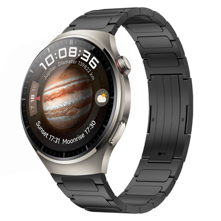 For Huawei Watch 4 22mm I-Shaped Titanium Alloy Watch Band(Black) - Watch Bands by PMC TechLife | Online Shopping South Africa | PMC TechLife