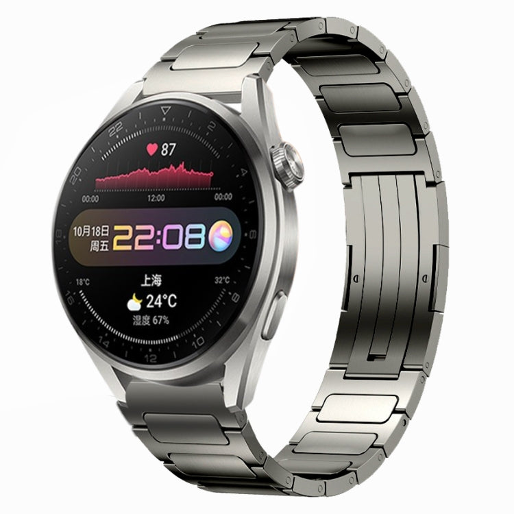 For Huawei Watch 3 Pro 22mm I-Shaped Titanium Alloy Watch Band(Grey) - Watch Bands by PMC TechLife | Online Shopping South Africa | PMC TechLife