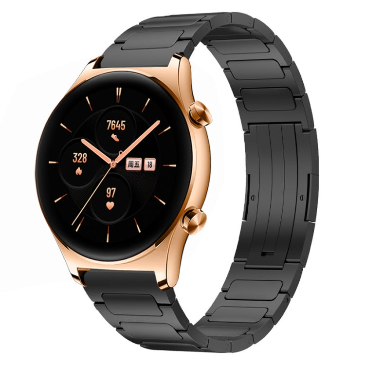For Honor Watch GS 3 22mm I-Shaped Titanium Alloy Watch Band(Black) - Watch Bands by PMC TechLife | Online Shopping South Africa | PMC TechLife