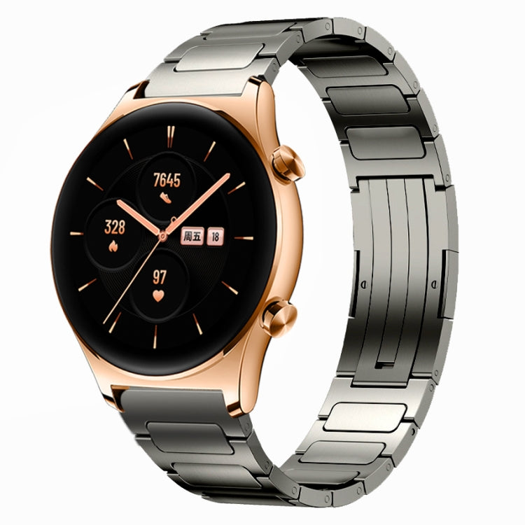 For Honor Watch GS 3 22mm I-Shaped Titanium Alloy Watch Band(Grey) - Watch Bands by PMC TechLife | Online Shopping South Africa | PMC TechLife