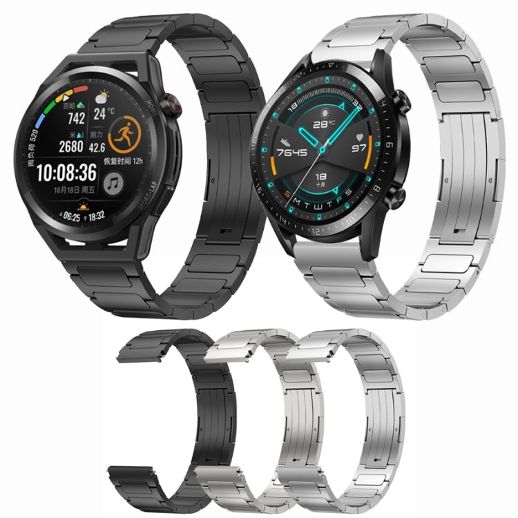 For Huawei Watch 3 22mm I-Shaped Titanium Alloy Watch Band(Black) - Watch Bands by PMC TechLife | Online Shopping South Africa | PMC TechLife