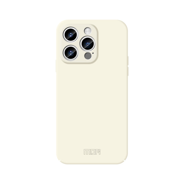 For iPhone 15 Pro Max MOFI Qin Series Skin Feel All-inclusive Silicone Phone Case(Beige) - iPhone 15 Pro Max Cases by MOFI | Online Shopping South Africa | PMC Jewellery