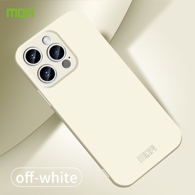 For iPhone 15 Pro Max MOFI Qin Series Skin Feel All-inclusive Silicone Phone Case(Beige) - iPhone 15 Pro Max Cases by MOFI | Online Shopping South Africa | PMC TechLife