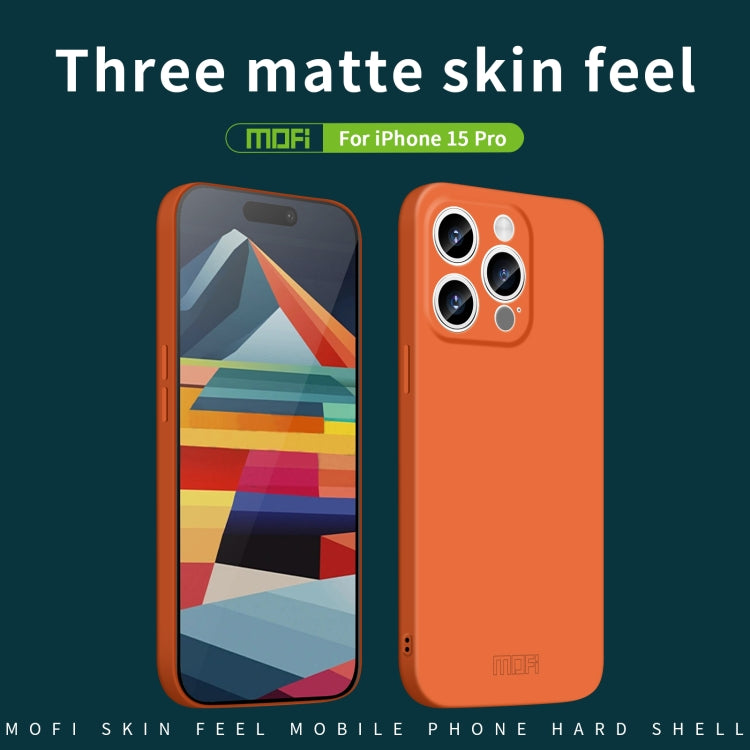 For iPhone 15 Pro MOFI Qin Series Skin Feel All-inclusive Silicone Phone Case(Orange) - iPhone 15 Pro Cases by MOFI | Online Shopping South Africa | PMC Jewellery