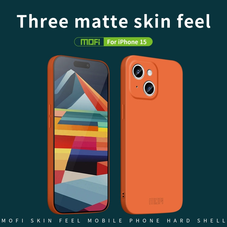 For iPhone 15 MOFI Qin Series Skin Feel All-inclusive PC Phone Case(Blue) - iPhone 15 Cases by MOFI | Online Shopping South Africa | PMC TechLife | Buy Now Pay Later Mobicred