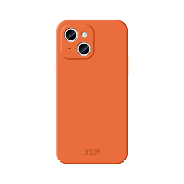 For iPhone 14 Plus MOFI Qin Series Skin Feel All-inclusive PC Phone Case(Orange) - iPhone 14 Plus Cases by MOFI | Online Shopping South Africa | PMC TechLife