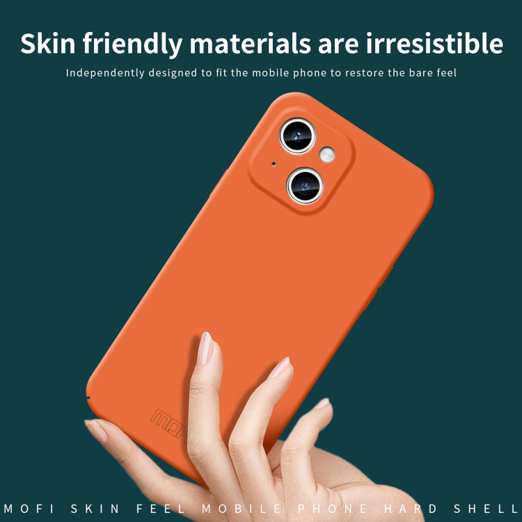 For iPhone 14 Plus MOFI Qin Series Skin Feel All-inclusive PC Phone Case(Orange) - iPhone 14 Plus Cases by MOFI | Online Shopping South Africa | PMC TechLife