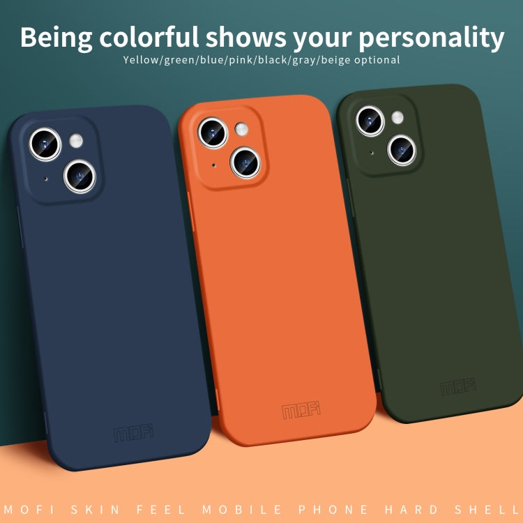For iPhone 14 Plus MOFI Qin Series Skin Feel All-inclusive PC Phone Case(Orange) - iPhone 14 Plus Cases by MOFI | Online Shopping South Africa | PMC TechLife