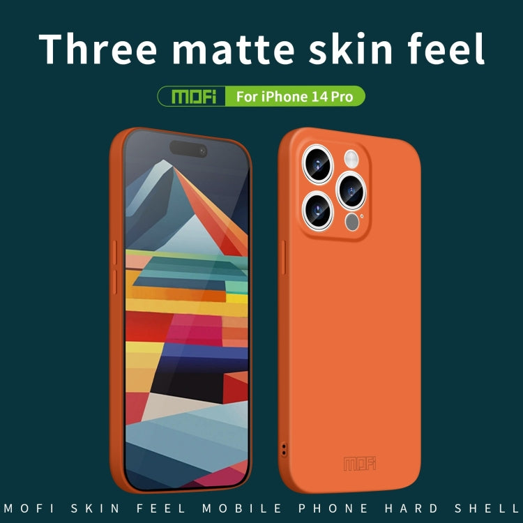 For iPhone 14 Pro MOFI Qin Series Skin Feel All-inclusive PC Phone Case(Beige) - iPhone 14 Pro Cases by MOFI | Online Shopping South Africa | PMC TechLife