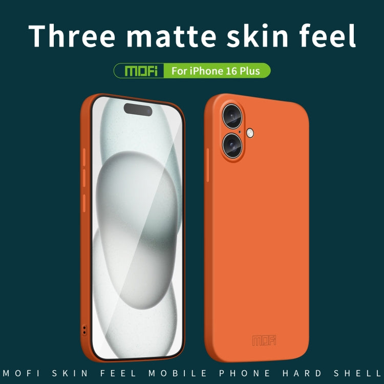 For iPhone 16 Plus MOFI Qin Series Skin Feel All-inclusive PC Phone Case(Beige) - iPhone 16 Plus Cases by MOFI | Online Shopping South Africa | PMC Jewellery | Buy Now Pay Later Mobicred