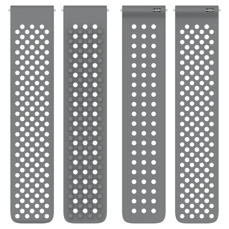 For Garmin Venu 20mm Holes Breathable 3D Dots Silicone Watch Band(Grey) - Watch Bands by PMC Jewellery | Online Shopping South Africa | PMC Jewellery