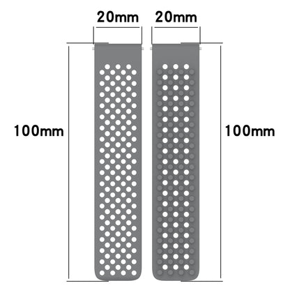 For Garmin Venu 2 Plus 20mm Holes Breathable 3D Dots Silicone Watch Band(Orange+White) - Watch Bands by PMC Jewellery | Online Shopping South Africa | PMC Jewellery
