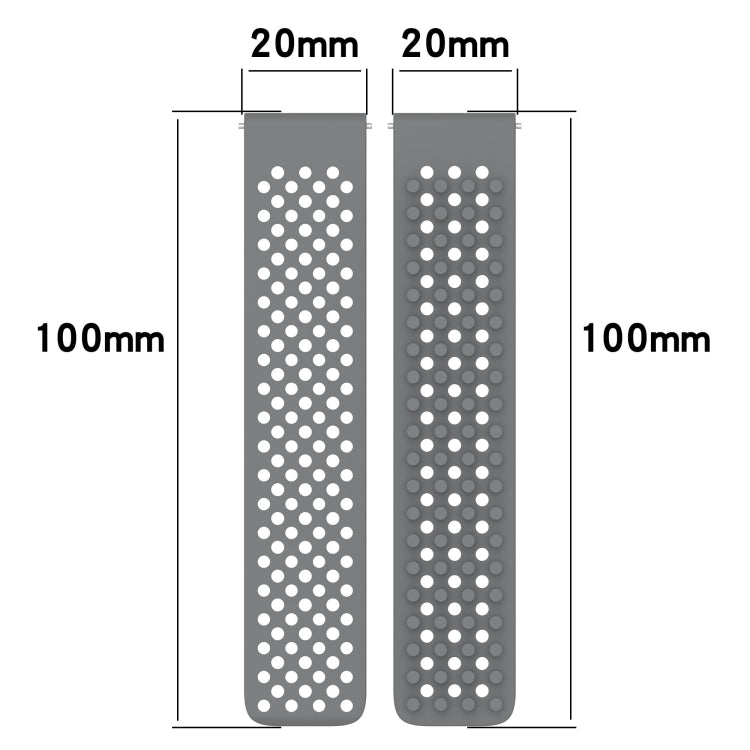 For Garmin Forerunner 245 20mm Holes Breathable 3D Dots Silicone Watch Band(Lime Green) - Watch Bands by PMC TechLife | Online Shopping South Africa | PMC TechLife