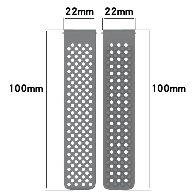 For Xiaomi Haylou RT LS05S 22mm Holes Breathable 3D Dots Silicone Watch Band(Red) - Watch Bands by PMC Jewellery | Online Shopping South Africa | PMC Jewellery