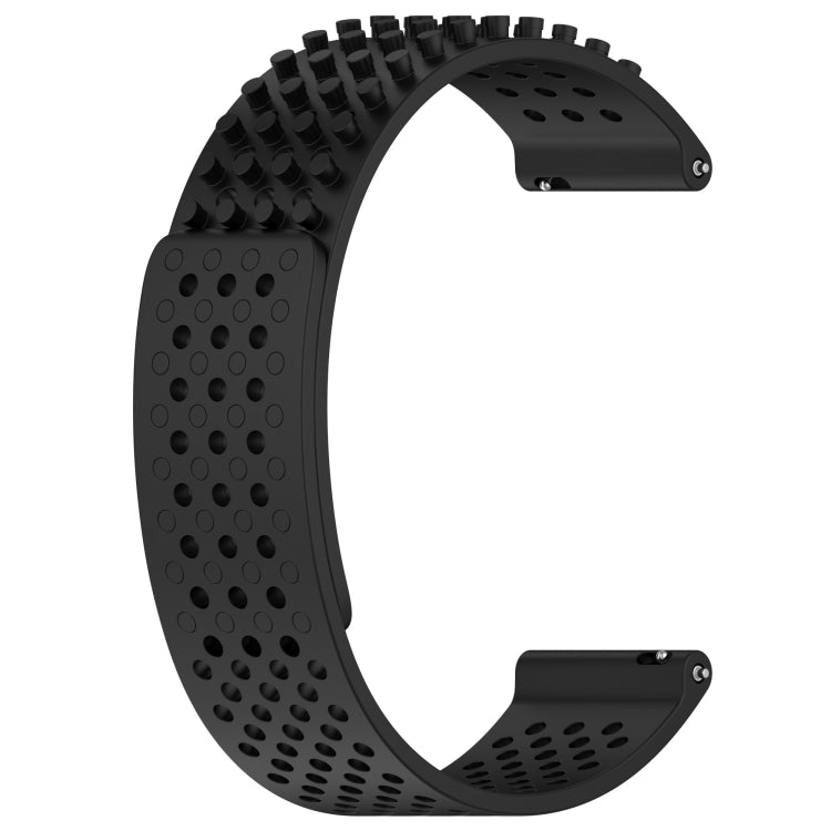 For Amazfit 3 22mm Holes Breathable 3D Dots Silicone Watch Band(Black) - Watch Bands by PMC TechLife | Online Shopping South Africa | PMC TechLife